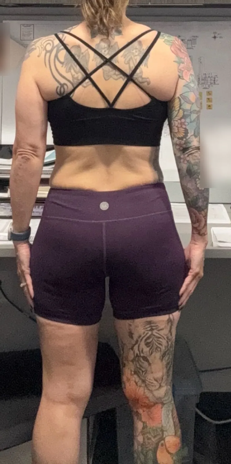 Client back view after